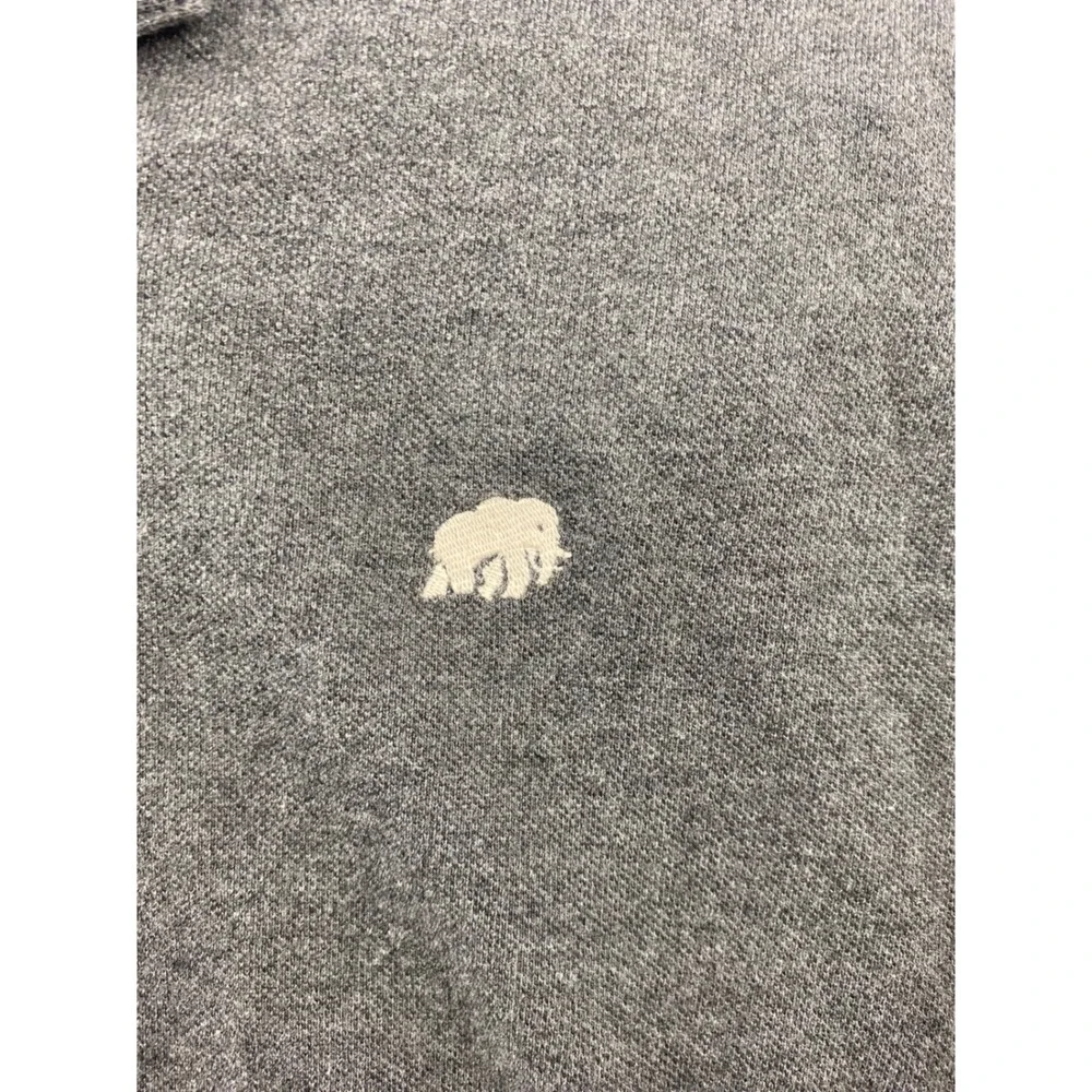 Banana Republic Mens XL Elephant Pique Polo Shirt Charcoal Heather Gray - Picture 3 of 7